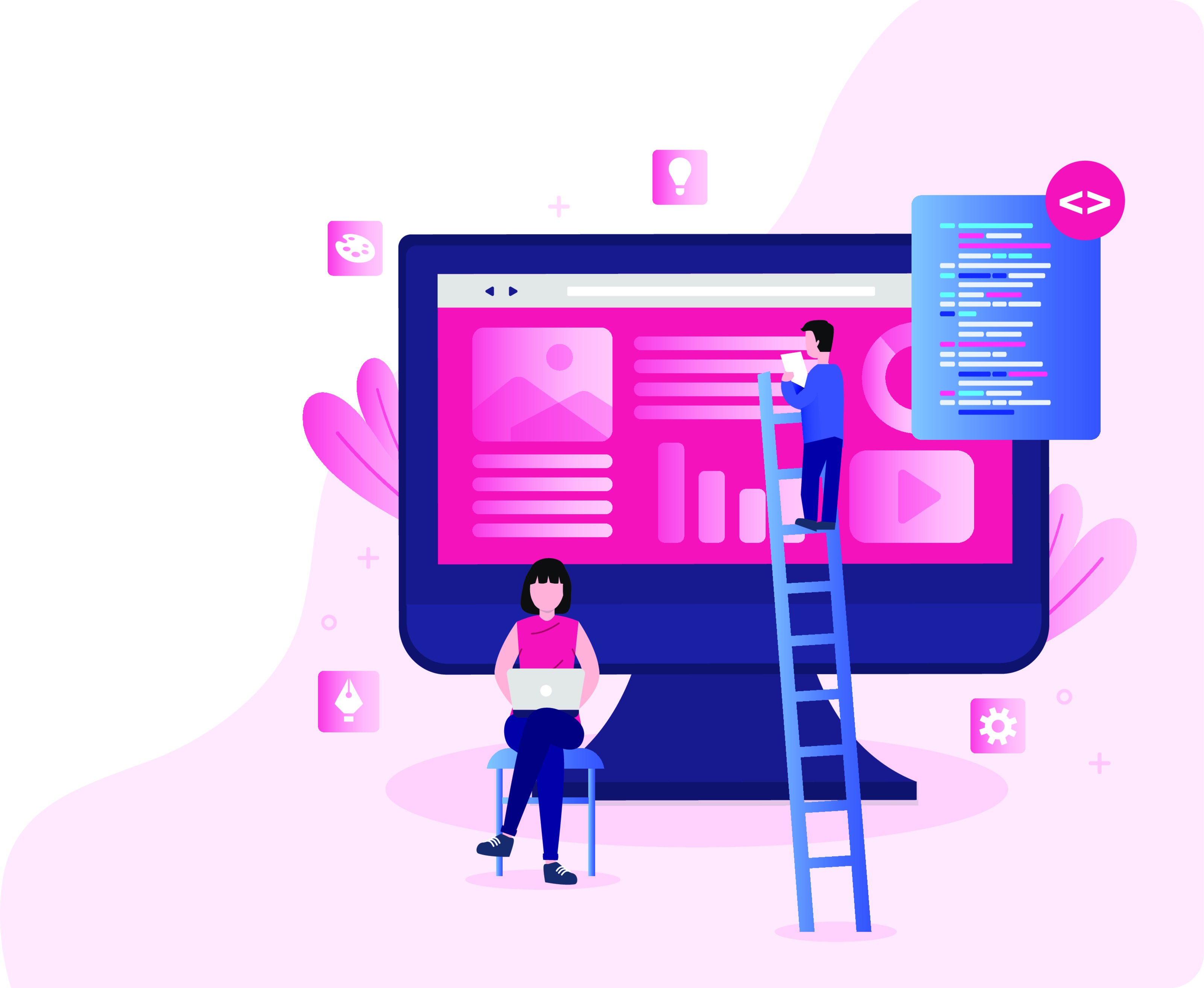 Questrel AI and IT dashboard illustration